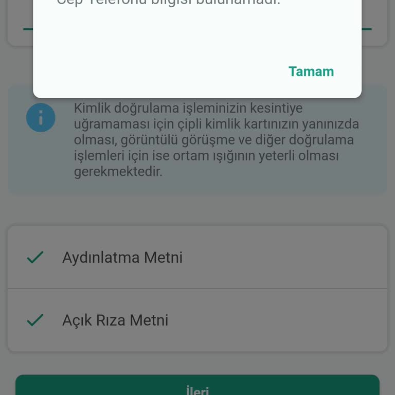 Telefon Numarası Güncelleme İşlemi İçin Şubeye Gitmeden Çözüm Talebi