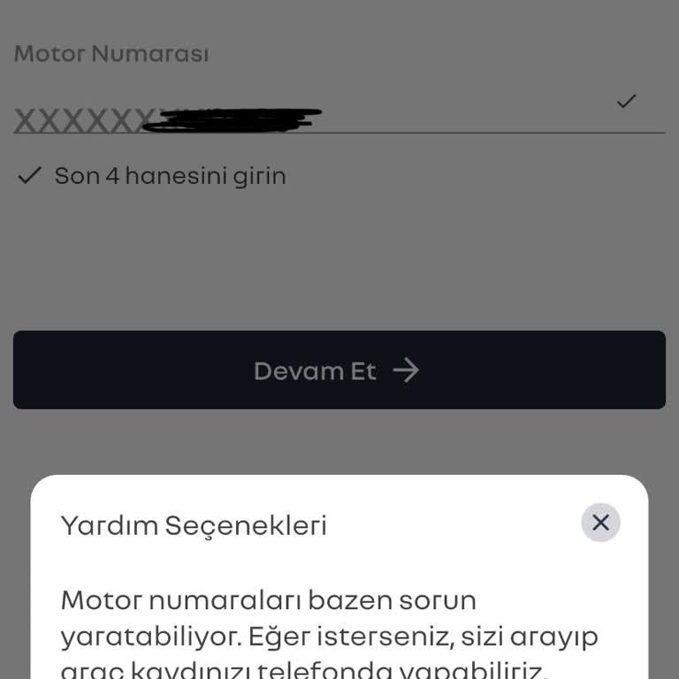 Renault Port Uygulamasında Şasi Ve Motor Numarası Hatası, Destek Alamıyorum