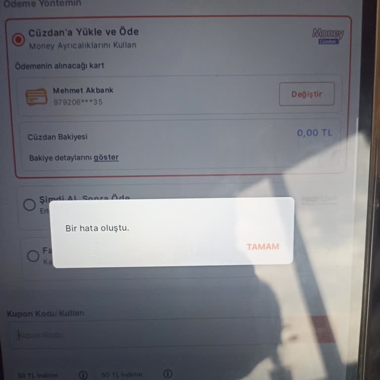 Kupon Kodu Sorunu Ve Yetersiz Destek