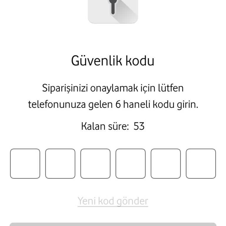 Telefon Siparişim İçin Onay Kodu Gelmiyor