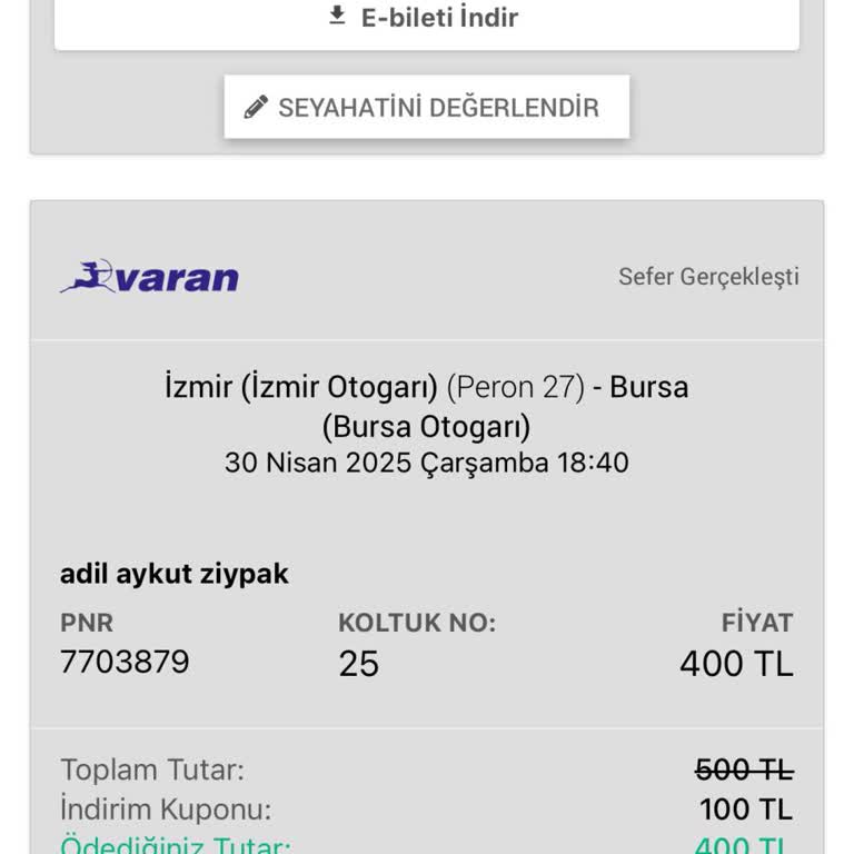 Vaktinde Gelmeyen Sefer Ve Yetersiz Müşteri Desteği