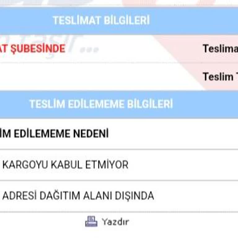 Teslimat Alanı Gerekçesiyle Kargonun Teslim Edilmemesi Ve Yanıltıcı Bilgilendirme