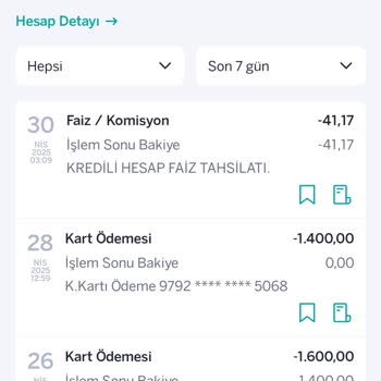 Kullanılmayan Avans Hesaptan Haksız Faiz Tahsilatı Ve Aidat Ücreti İadesi Talebi