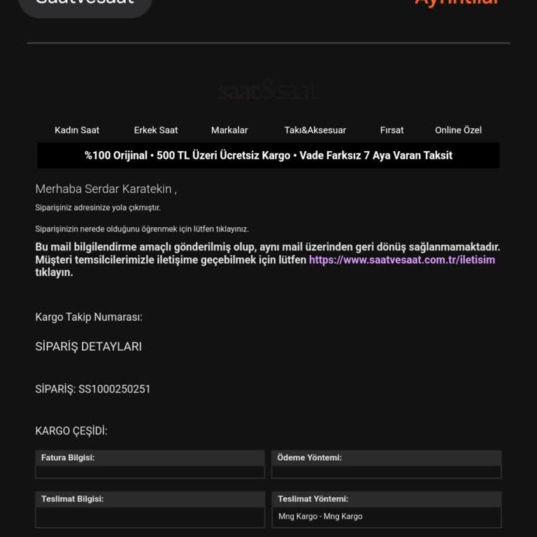 Çerez Hatası Nedeniyle İade İşlemi Başlatılamıyor