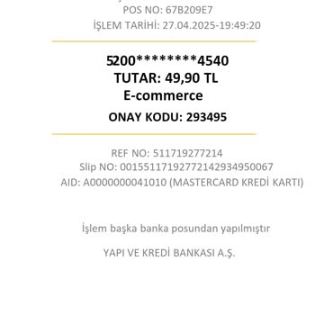 Bilgim Dışında Kredi Kartımdan Hepsipay İşlemi Yapıldı