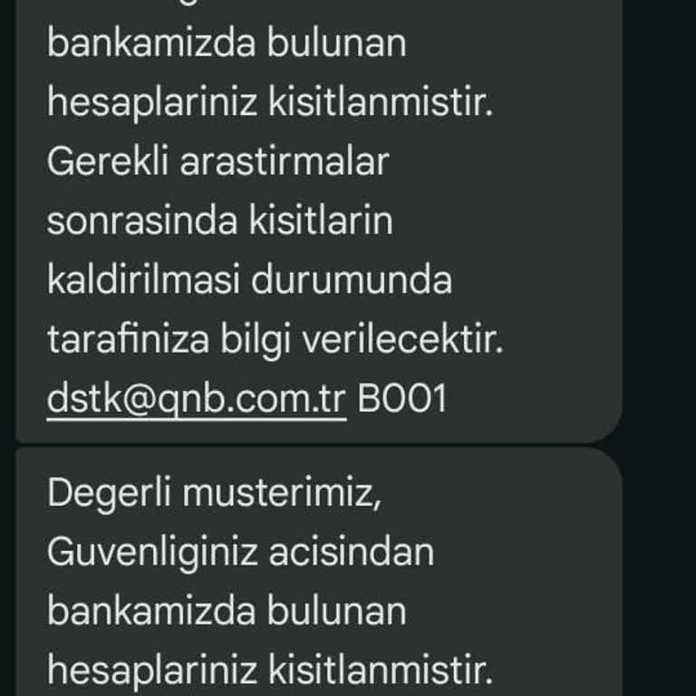 QNB Türkiye Hesabım Bloke Edildi, Acil Durumda Parama Ulaşamadım