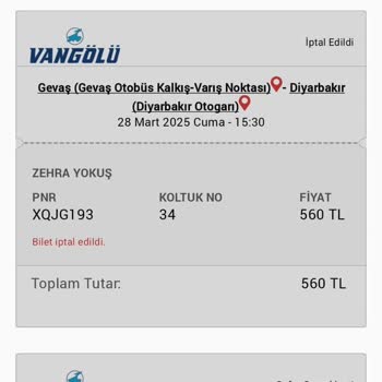 Bilet İptali Sonrası İade Ücreti Hesabıma Ulaşmadı, Çözüm Bekliyorum