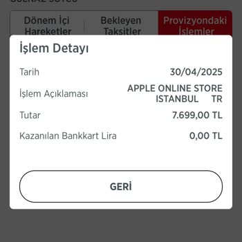 Apple Store Üzerinden Bilgim Dışında Yapılan İşlem Mağduriyetim