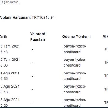 16000 TL’lik Yatırımla Banlanan Valorant Hesabım İçin Destek Alamıyorum