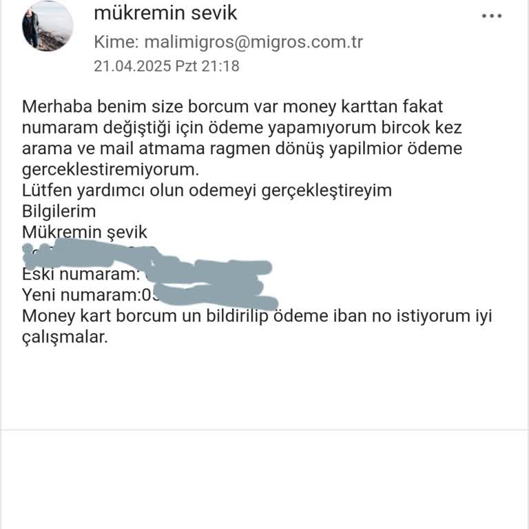 Borç Ödemesi İçin Dönüş Yapılmıyor, İletişim Sorunu Yaşıyorum