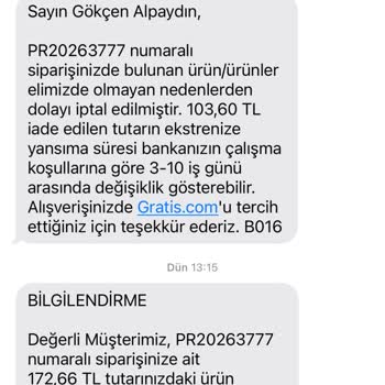 Stokta Olmayan Ürünün Satışı Ve Keyfi Sipariş İptali Mağduriyeti