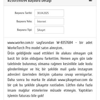 Satın Alınan Ürün İle Gönderilen Ürün Farklı