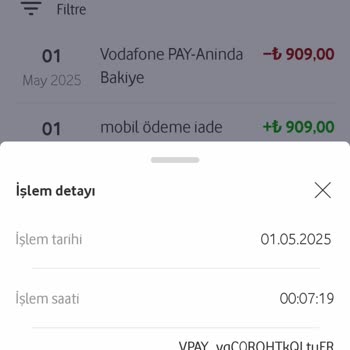 Vodafone Payde Çekilen Param Hesabıma Ulaşmadı
