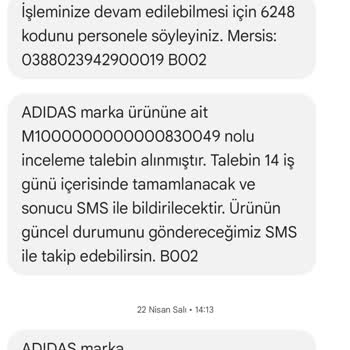 FLO Ayakkabı Adidas Ayakkabım Kısa Sürede Patladı Değişim Ya Da İade İstiyorum