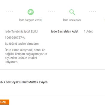 Koçtaş’tan Alınan Evye Geç Ve Hasarlı Teslim Edildi Çözüm Yok