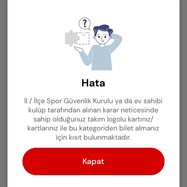 Takım Logolu Kart Nedeniyle Bilet Alımında Karşılaşılan Kısıtlama Sorunu