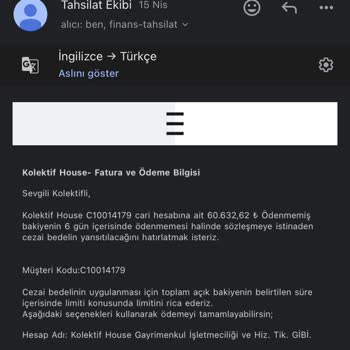 Aldığım Hizmet Olmadan Sürekli Artan Borç Talepleri Ve Yasal Olmayan Ödeme Sistemi