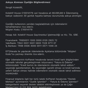Aldığım Hizmet Olmadan Sürekli Artan Borç Talepleri Ve Yasal Olmayan Ödeme Sistemi