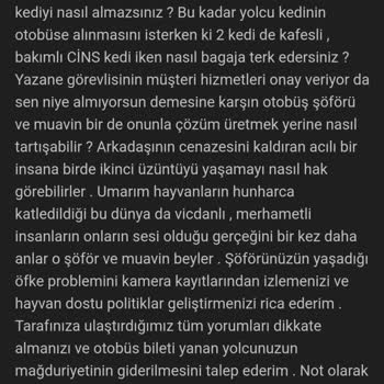 Kamil Koç Otobüsünde Hayvanlara Ve Yolculara Uygunsuz Muamele