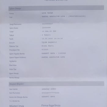 Lova Yataklan'dan Sipariş Edilen Ürünler Zamanında Teslim Edilmedi