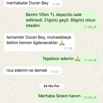 Depozito İadesi İçin Defalarca Oyalandım Mağduriyetim Çözülmedi