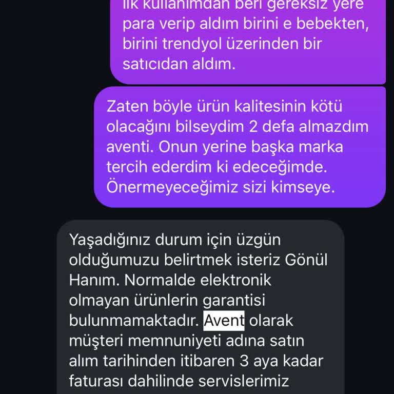 Philips Avent Biberon Ucu Sürekli Akıtıyor, Garanti Ve Değişim Süreci Yetersiz