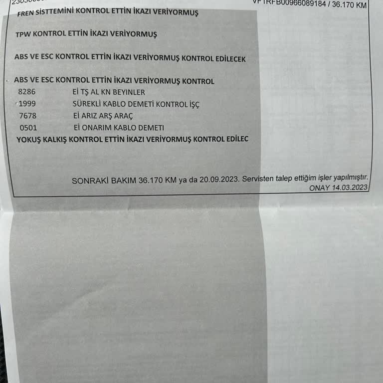 Sıfır Araçta Kronik Fren Arızası Ve Yetersiz Çözüm