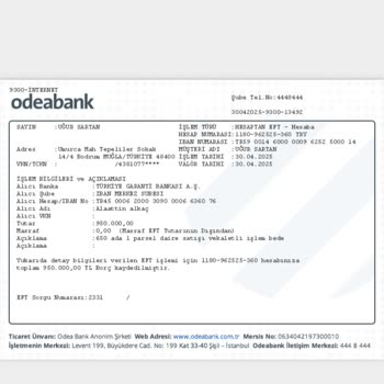 Odeabank Bodrum Şubesi'nde Para Transferi Gecikmesi Ve İletişim Sorunu