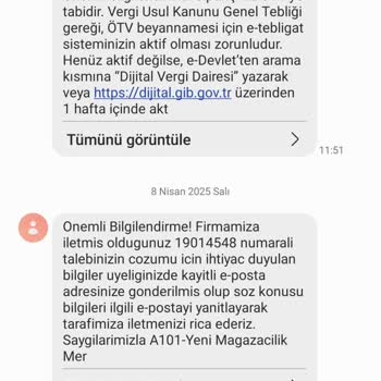 A101 E-ticaret Siparişimde Gecikme Ve İlgisizlik Mağduriyet Yaşattı