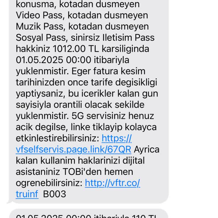 Tarife Bilgisi Ve Fatura Tutarında Yanlışlık Yaşadım