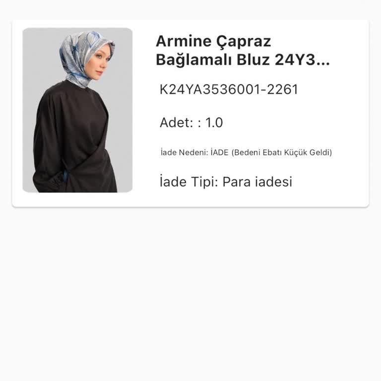 Armine'den İade Edilen Ürünün Ücreti Geri Ödenmedi