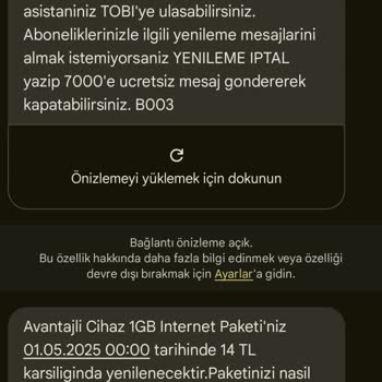 Onayım Olmadan Yapılan İnternet Paketi Satın Alımlarına İtirazım Var