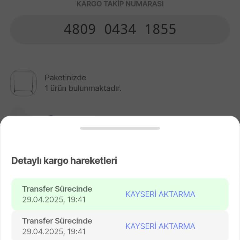 Kargom Kayseri Aktarmada Takılı Kaldı, Bilgi Alamıyorum!