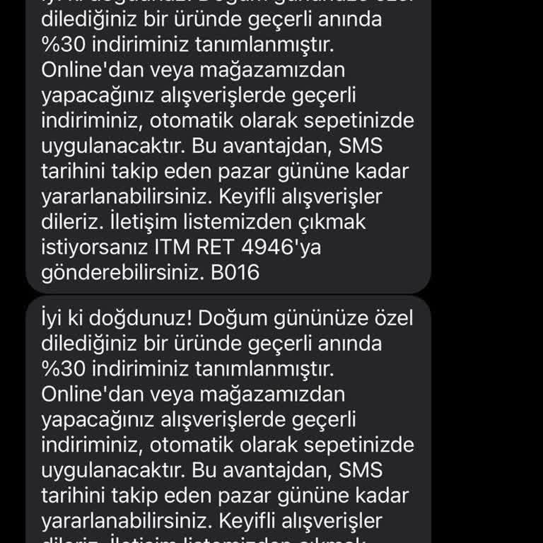 Doğum Günü İndirimi Mesajı Ve Süre Sorunu Tekrarlandı