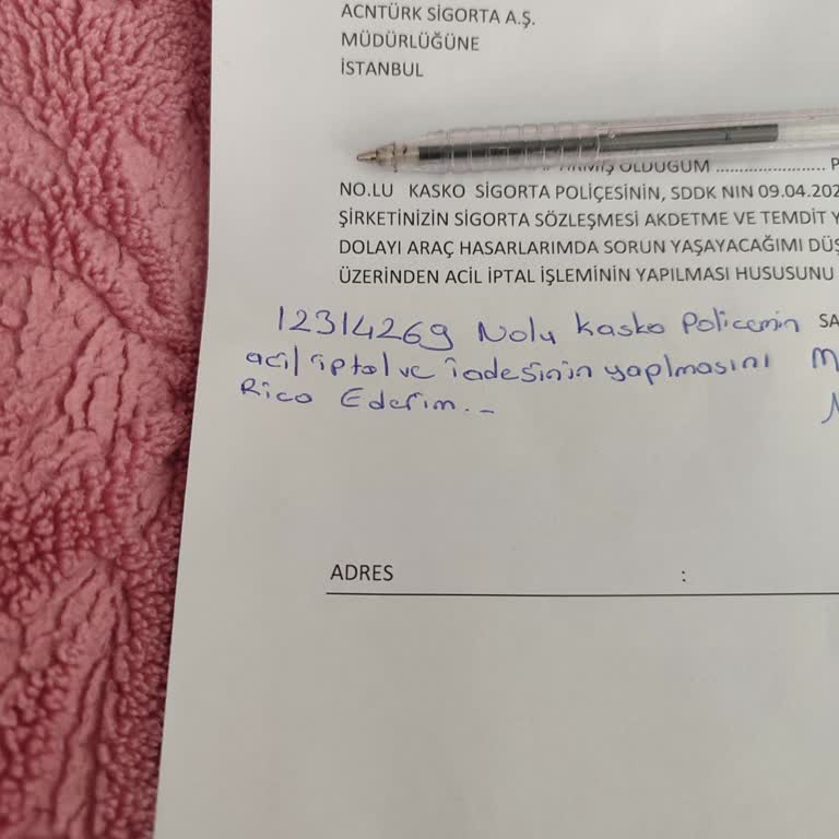 Acnturk Sigorta Kasko Poliçesi İptal Edildi, İade Bir Aydır Yapılmadı