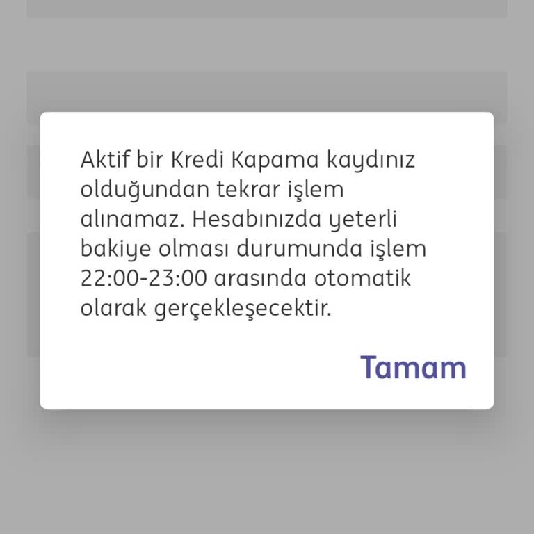 Kredi Erken Kapatma İşlemi Yapılamıyor, Müşteri Hizmetleri Destek Vermiyor