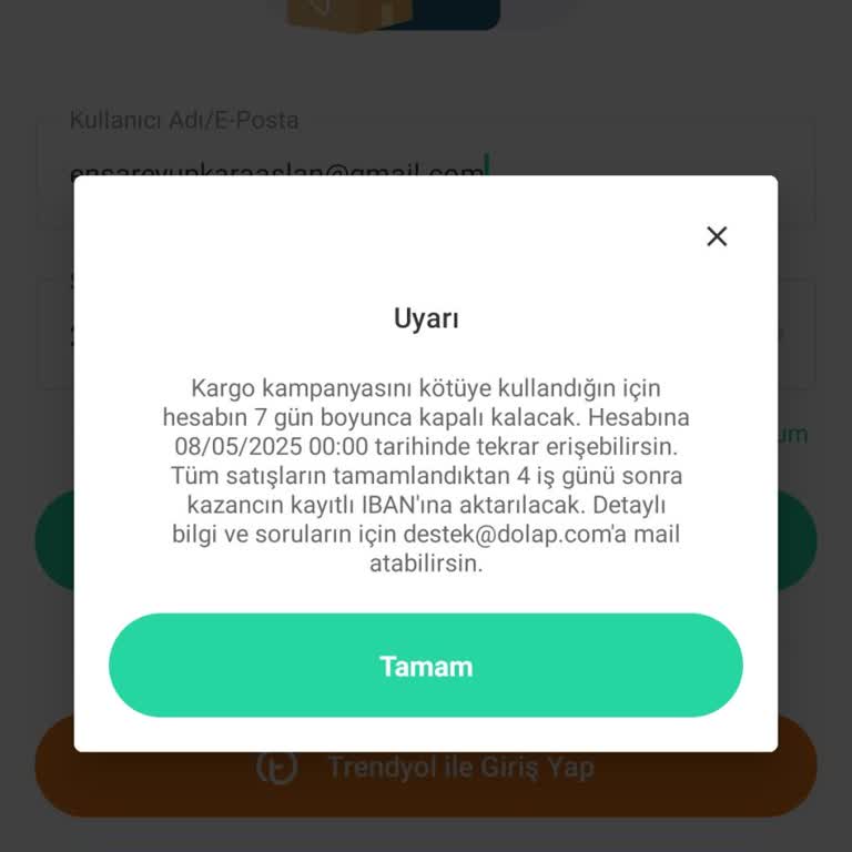 Hesabım Haksız Yere Askıya Alındı, Erişimimin Açılmasını İstiyorum
