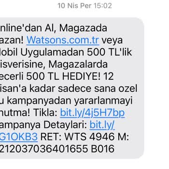 Watsons Kampanya Puanı Yüklenmedi, Müşteri Hizmetlerine Ulaşamıyorum