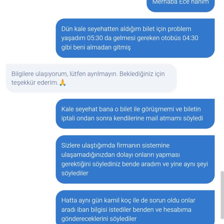 Otobüs Beni Almadı, Para İadem Yapılmadı Ve Mağdur Edildim