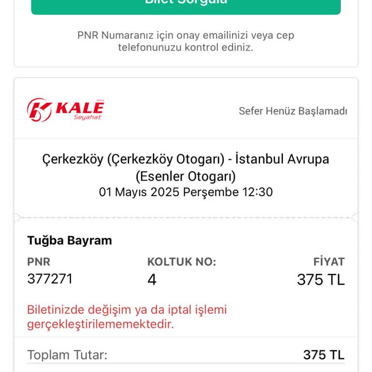 Otobüs Bileti Saat Değişikliği Talebime İki Firma Da Yardımcı Olmadı Mağdurum