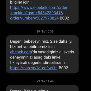 Kargo Takibi Yapılamayan Siparişim İçin Ebebek'ten Yetersiz Destek