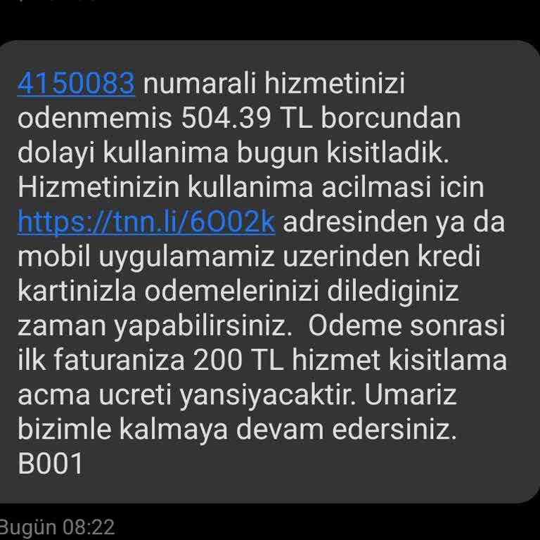 İlk Faturada Hesaba Kısıtlama Ve Ek Ücret Talebi