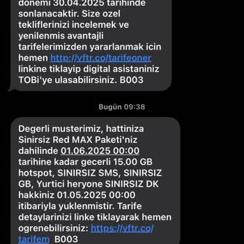 Vodafone Tarife Değişikliği Ve Fahiş Fiyat Artışı Mağduriyeti