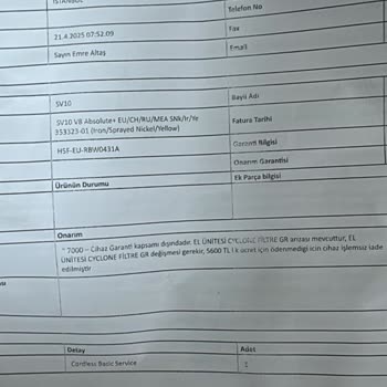 Dyson Servisinde Ödeme Sorunu Ve İletişim Eksikliği Yaşadım