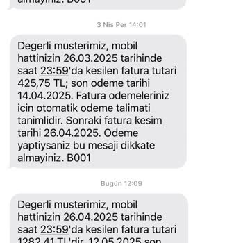 Kullanmadığım Hatta Yüksek Fatura Yansıtıldı