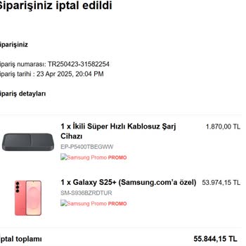 Samsungdan İptal Edilen Siparişin İadesi Bir Haftadır Yapılmadı