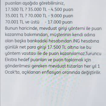 ING Bank Turuncu Ekstra Puan Sisteminde Eksik Bilgilendirme Ve Yanıltıcı Uygulama