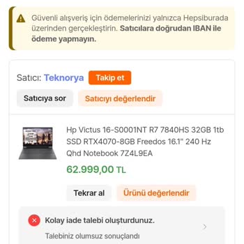 İade Talebim Şarj Aleti Kutusu Bahanesiyle Reddedildi