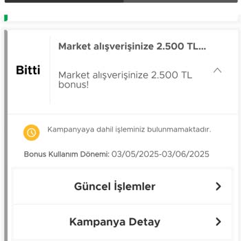 Kampanya Şartları Sağlandığı Halde Bonus Puan Yüklenmedi