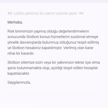 Slotbon Sitesinde Hesabım Haksız Yere Kitlendi Ve Kazancım Ödenmedi